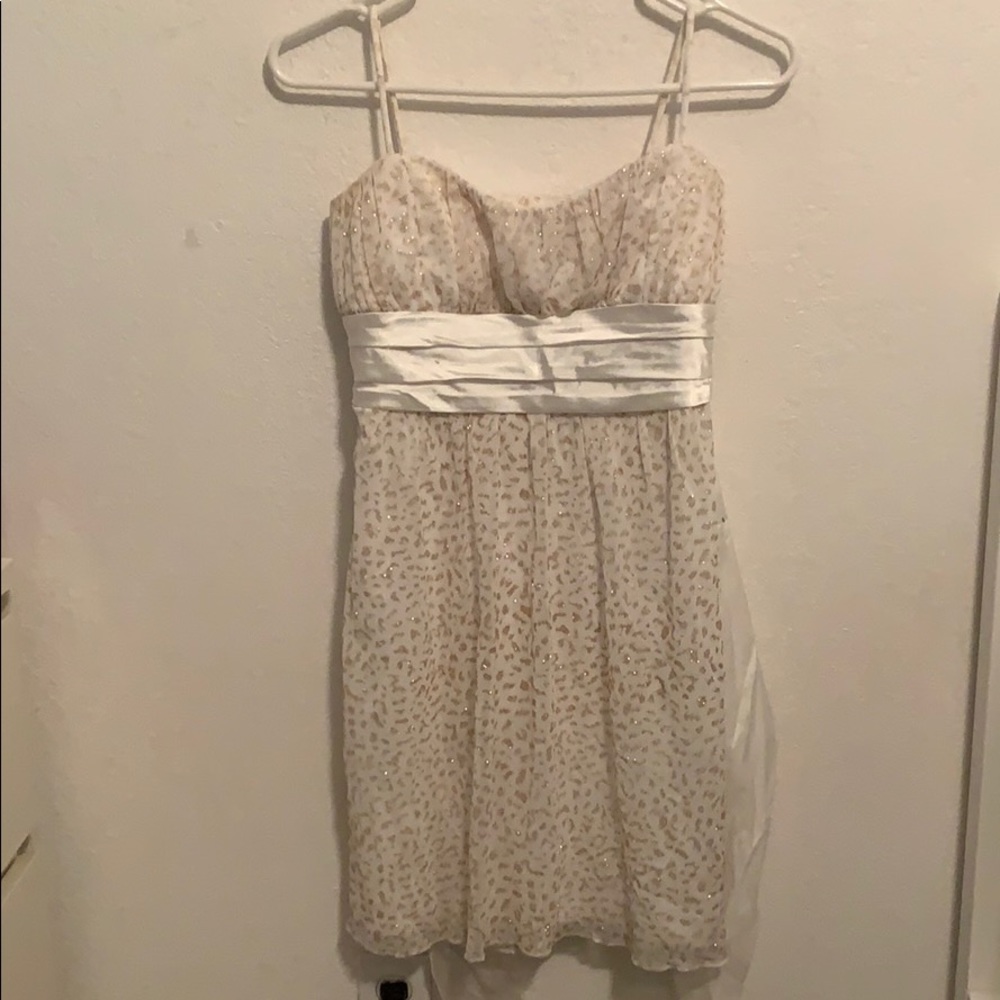 Gold and white Dress